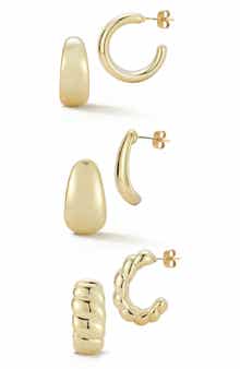 Set of 3 Hoop Earrings