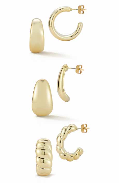 Set of 3 Hoop Earrings