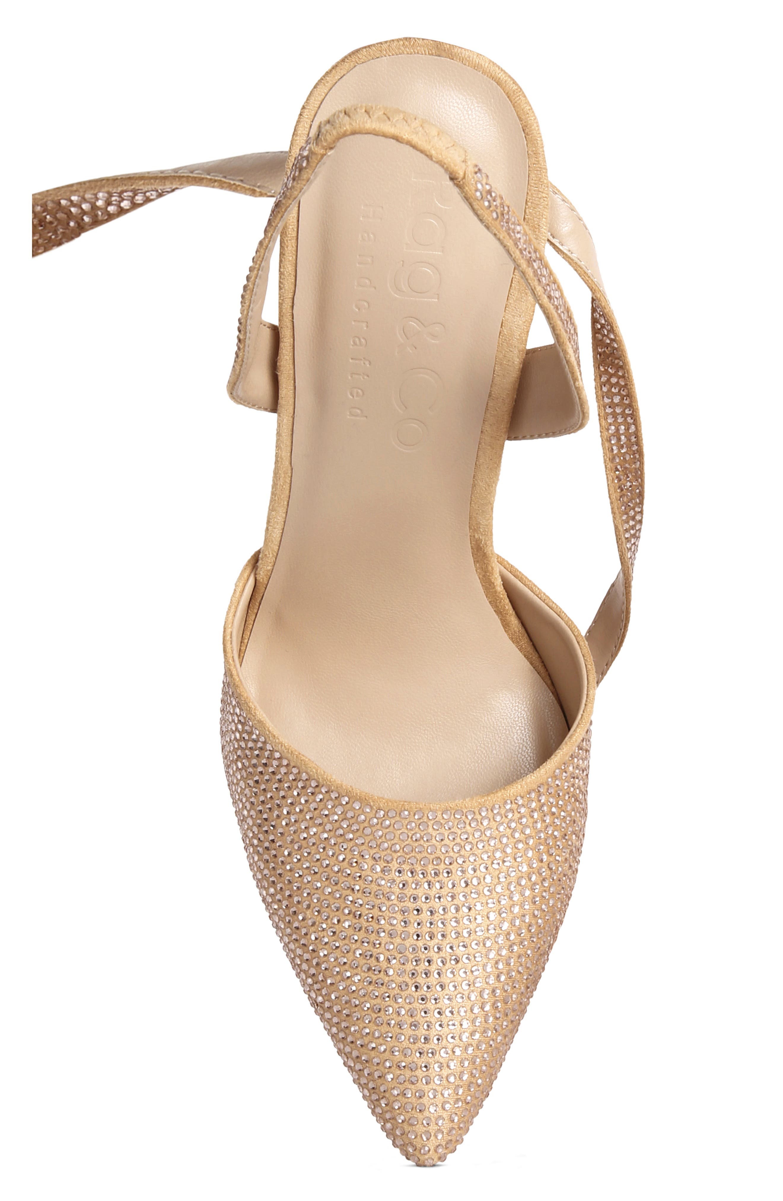 Rag & Co Charmer Rhinestone Stiletto Pump, Alternate, color, Champagne