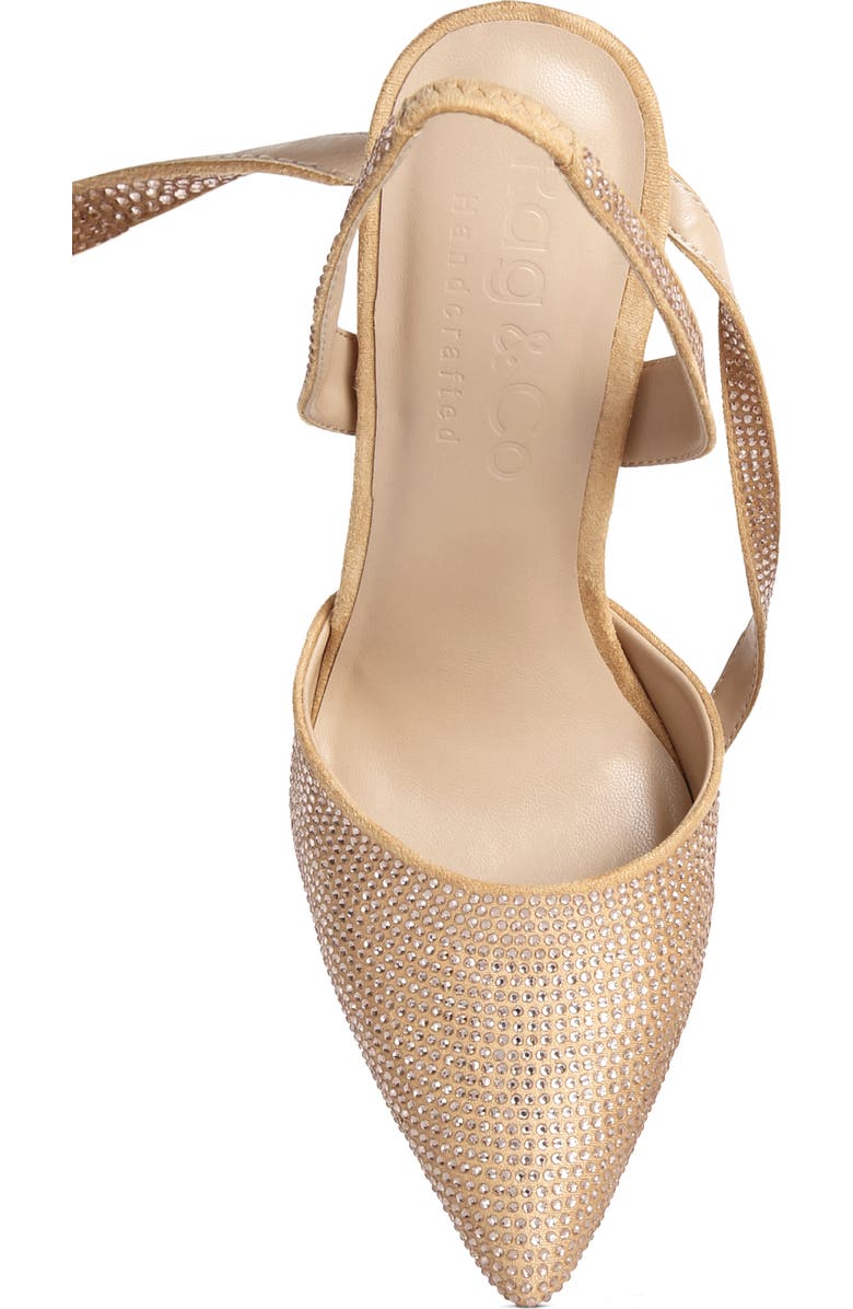 Rag & Co Charmer Rhinestone Stiletto Pump, Alternate, color, Champagne