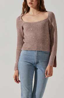 ASTR the Label Marina Metallic Sweater