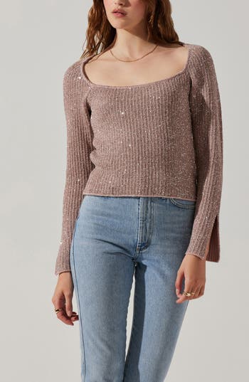 Astr The Label Marina Metallic Sweater In Multi