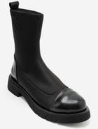 Prologue Shoes Talessia Scuba Block Heel Sock Boot