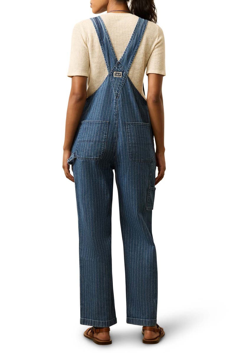 Faherty Riveter Stripe Denim Overalls, Alternate, color, Dusk Stripe Wash