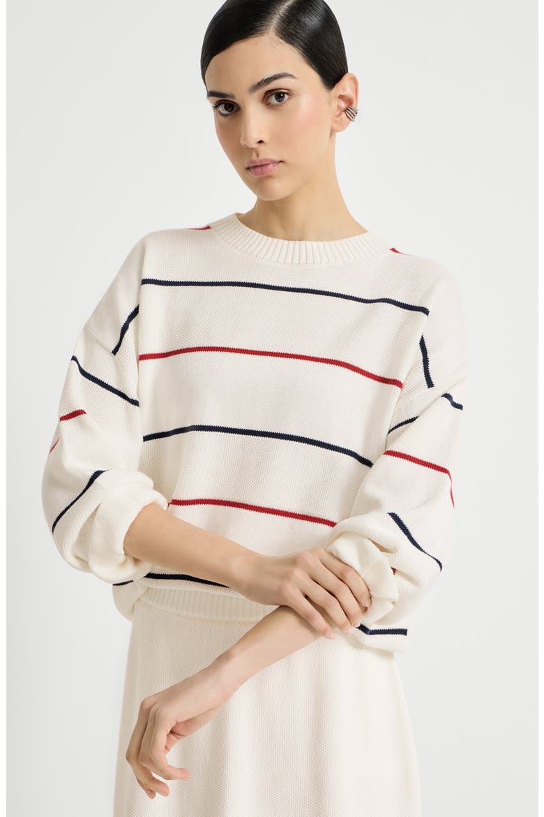 Textured stripe sweater, Alternate, color, Panama