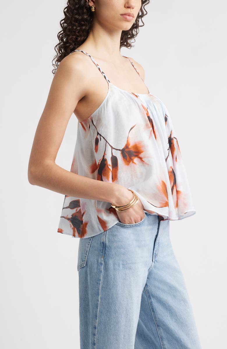 Nordstrom Pintuck Detail Camisole, Alternate, color, Blue- Coral Sahar Floral