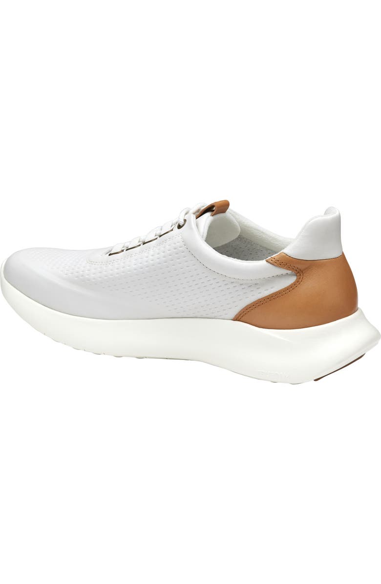 Johnston & Murphy Amherst 2.0 U-Throat Leather Sneaker, Alternate, color, White Full Grain