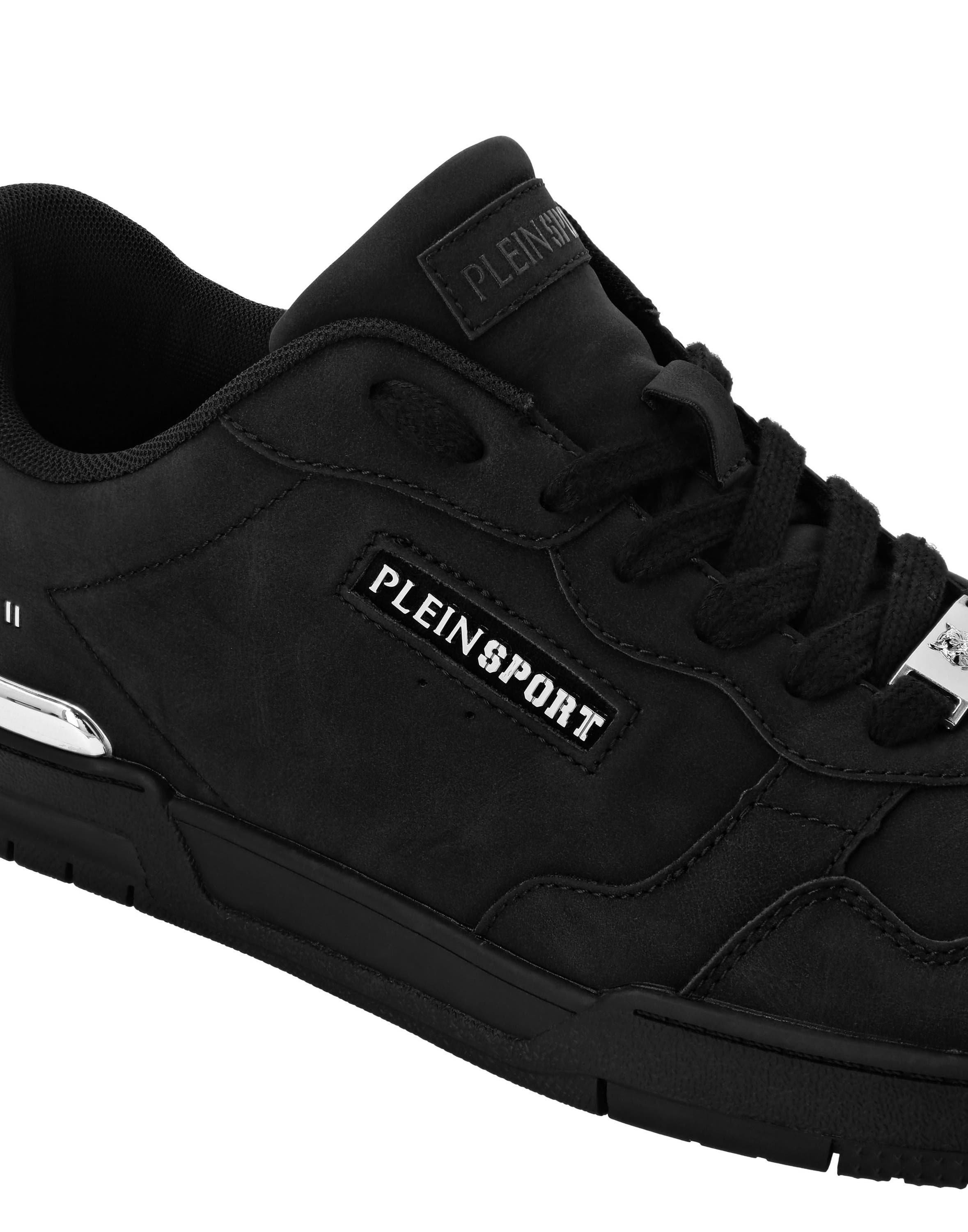 Nabuk Eco Leather Lo-Top Sneakers Unisex, Alternate, color, black/black