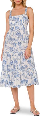 VELVET HEART Tiered Midi Sundress