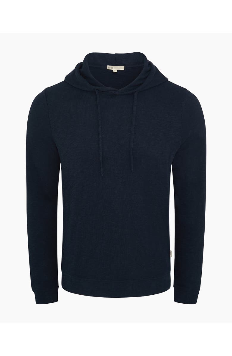 Onia Slub Pullover Hoodie, Alternate, color, Navy