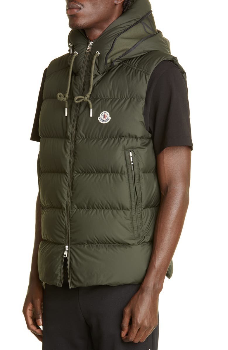 Moncler Cardamine Hooded Puffer Vest, Alternate, color, 