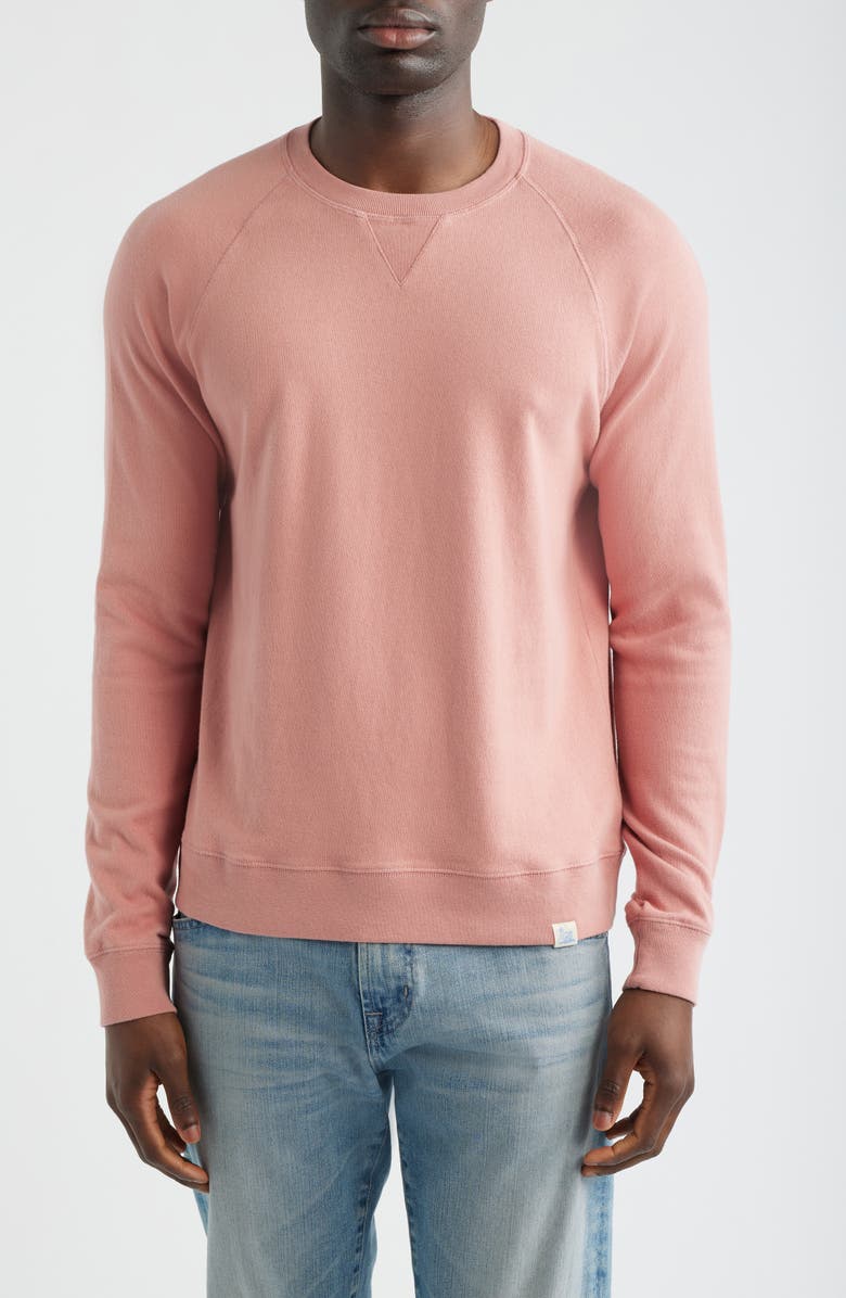MERZ B SCHWANEN Retro Fleece Lightweight Sweatshirt, Main, color, Rosewood
