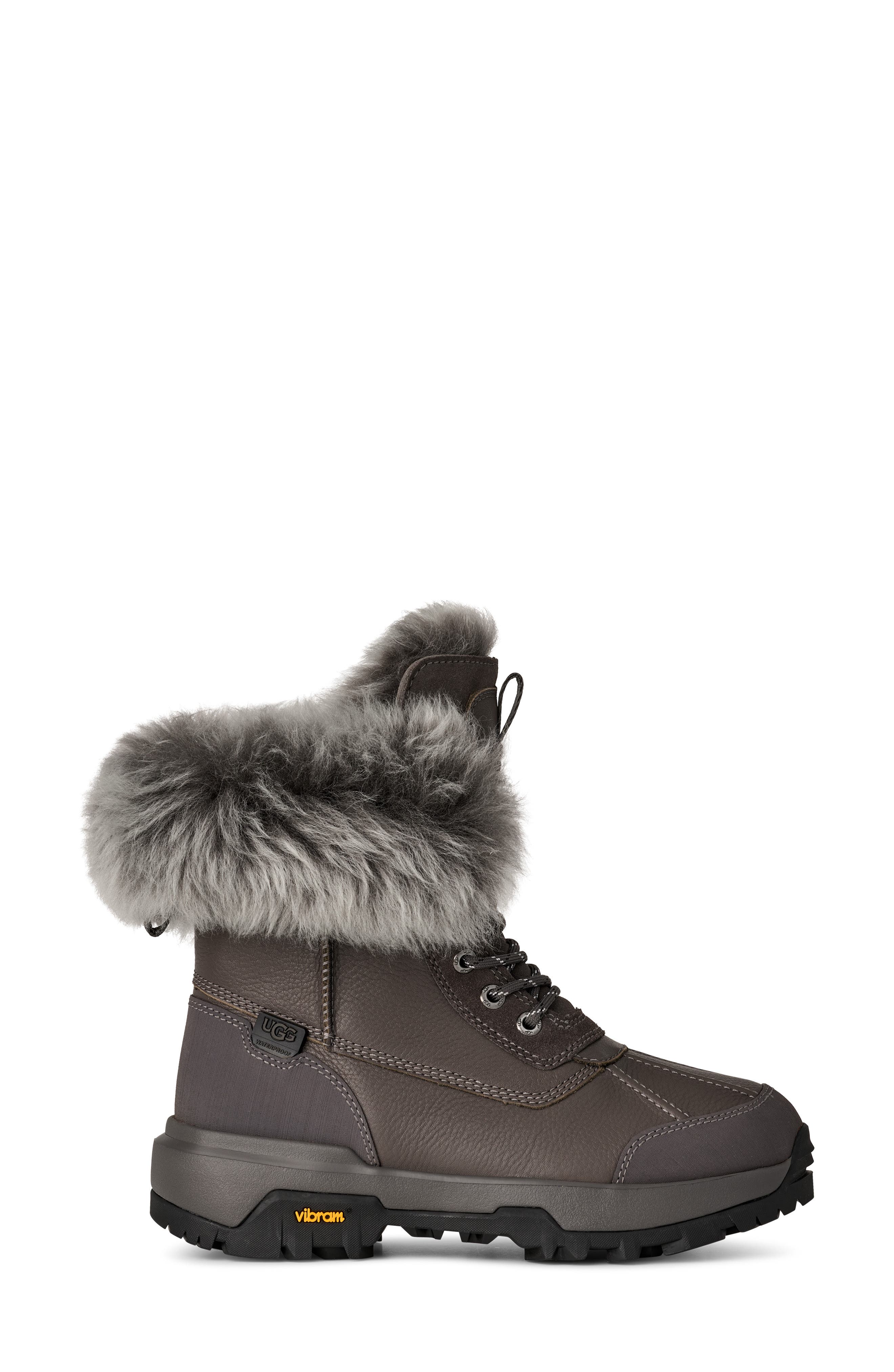 UGG<sup>®</sup> Adirondack XXV Chalet Waterproof Boot, Alternate, color, Charcoals