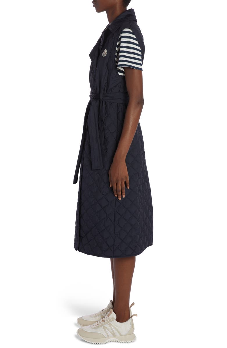 Moncler Alcione Diamond Quilted Down Long Vest, Alternate, color, 