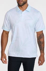 Bad Birdie Ridge Gradient Leaf Print Performance Golf Polo