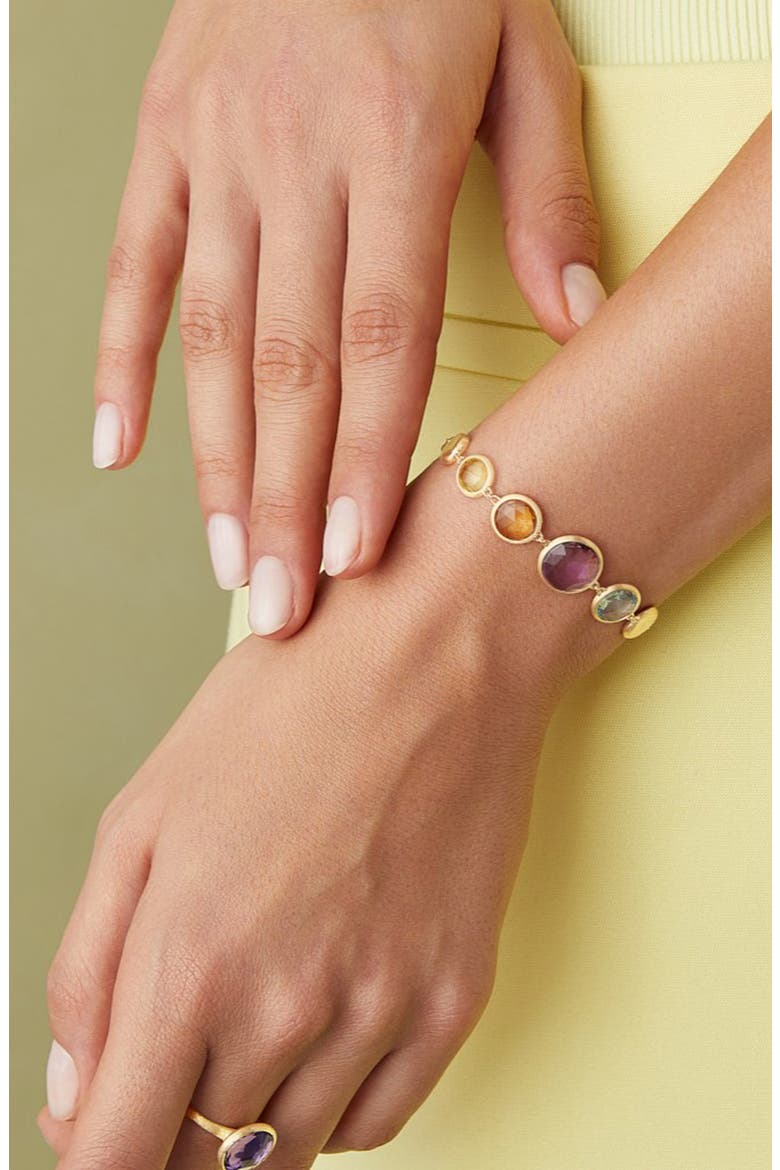 Jaipur Color Graduated Gemstone Bracelet, Alternate, color, GOLD/ MIXED STONE/ DIAMOND