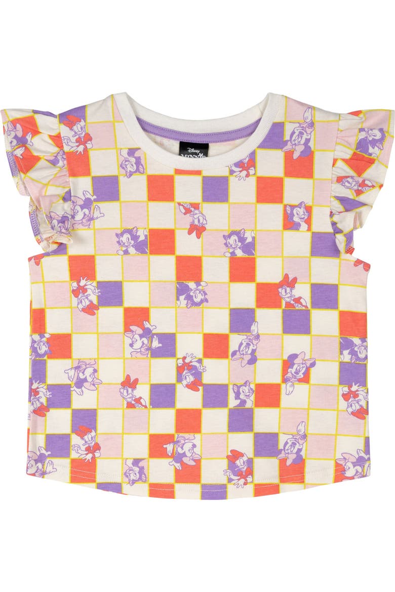 Minnie Mouse Short Sleeve T-shirt And Skort Set, Alternate, color, Minnie Daisy Pastel