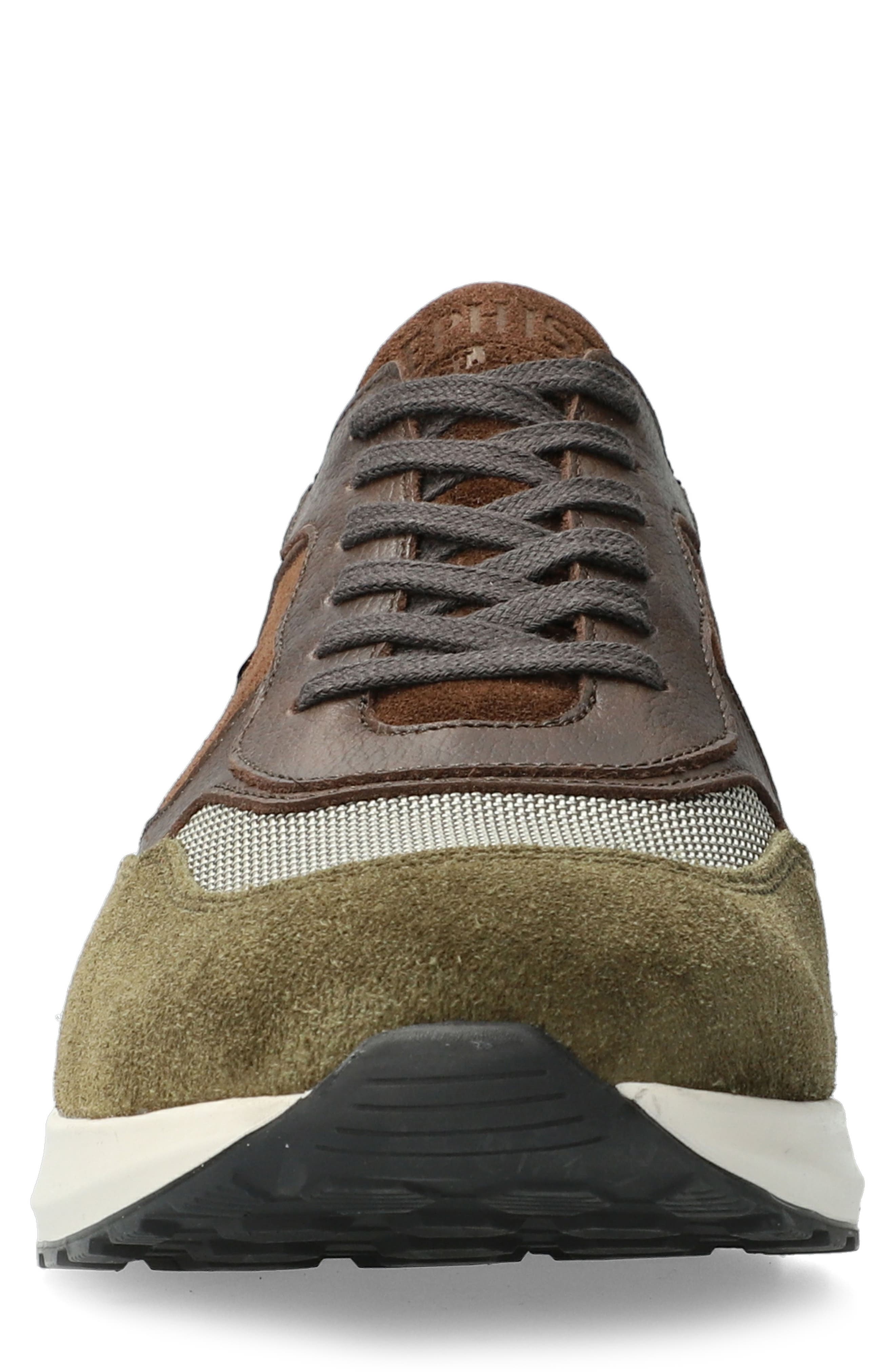 Mephisto Driss Mixed Media Sneaker, Alternate, color, Khaki