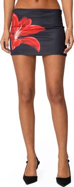 EDIKTED Tiger Blossom Miniskirt