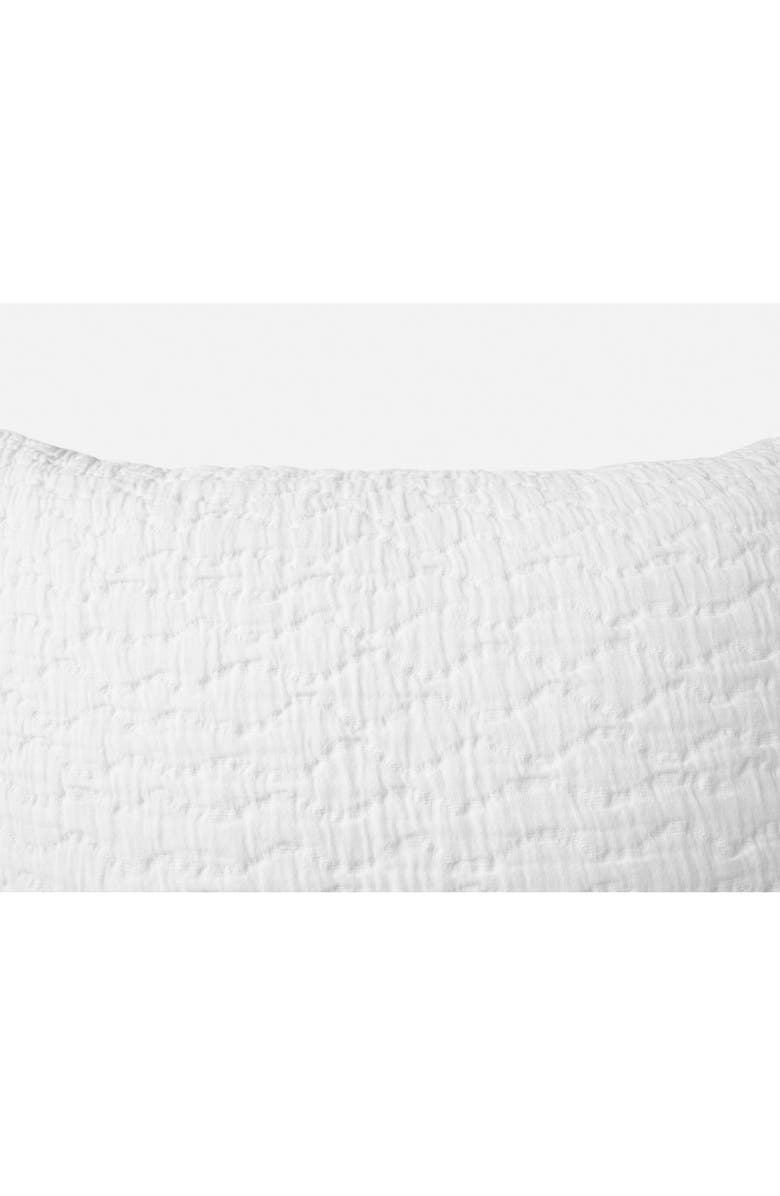 Coyuchi Pescadero Organic Cotton Matelassé Pillow Sham, Alternate, color, Alpine White