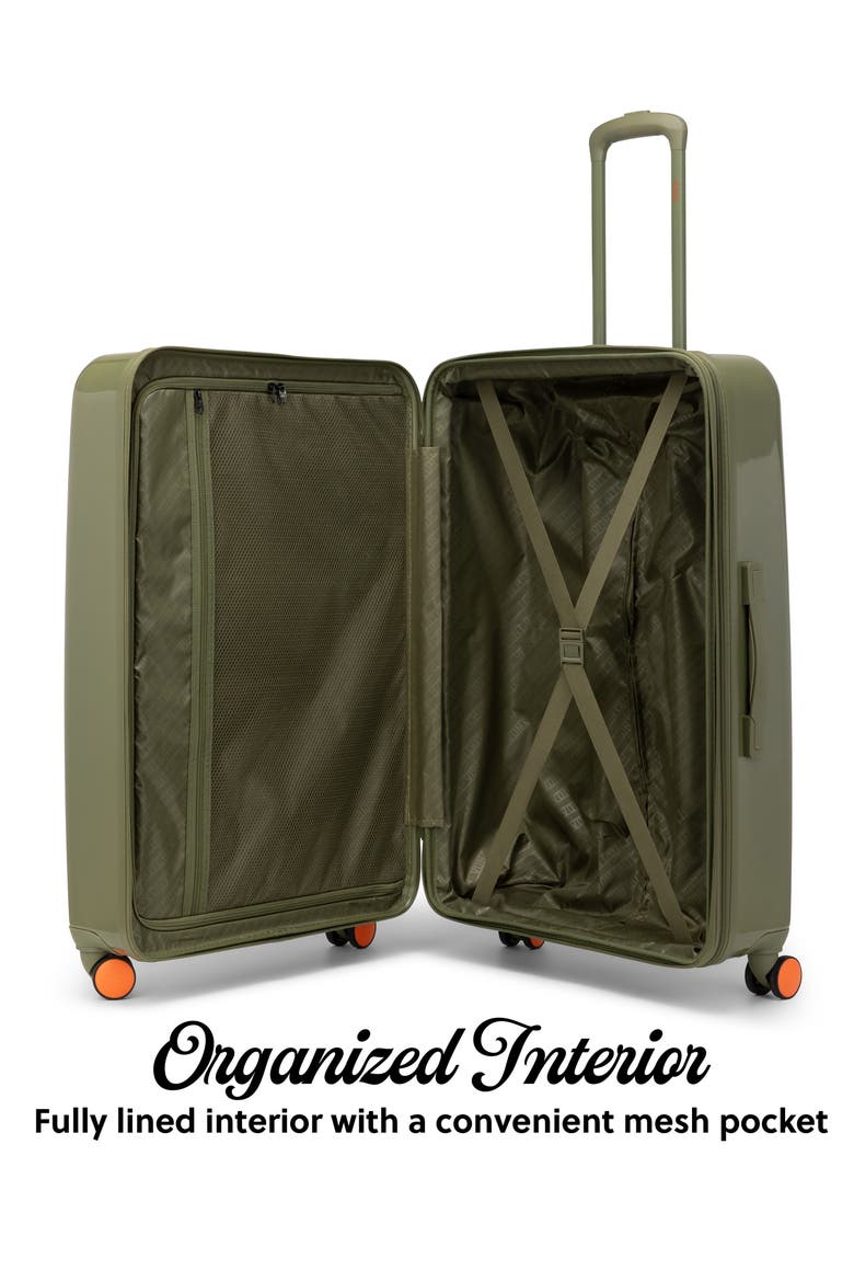 Kustom Kulture 3-Piece Expandable Hardside Spinner Luggage Set, Alternate, color, Olive Eyeflight