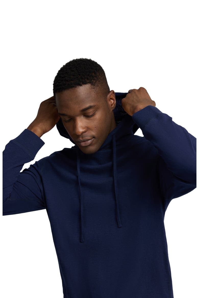Slub Pullover Hoodie, Alternate, color, Navy
