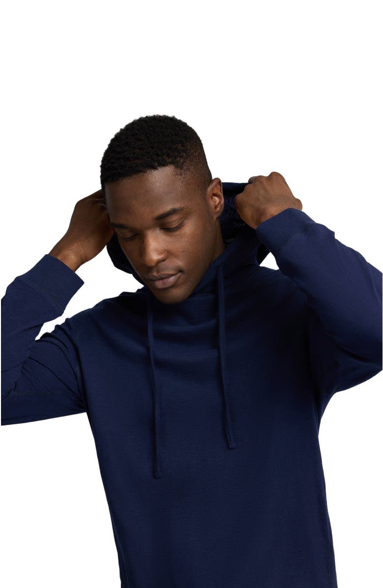 Onia Slub Pullover Hoodie, Alternate, color, Navy