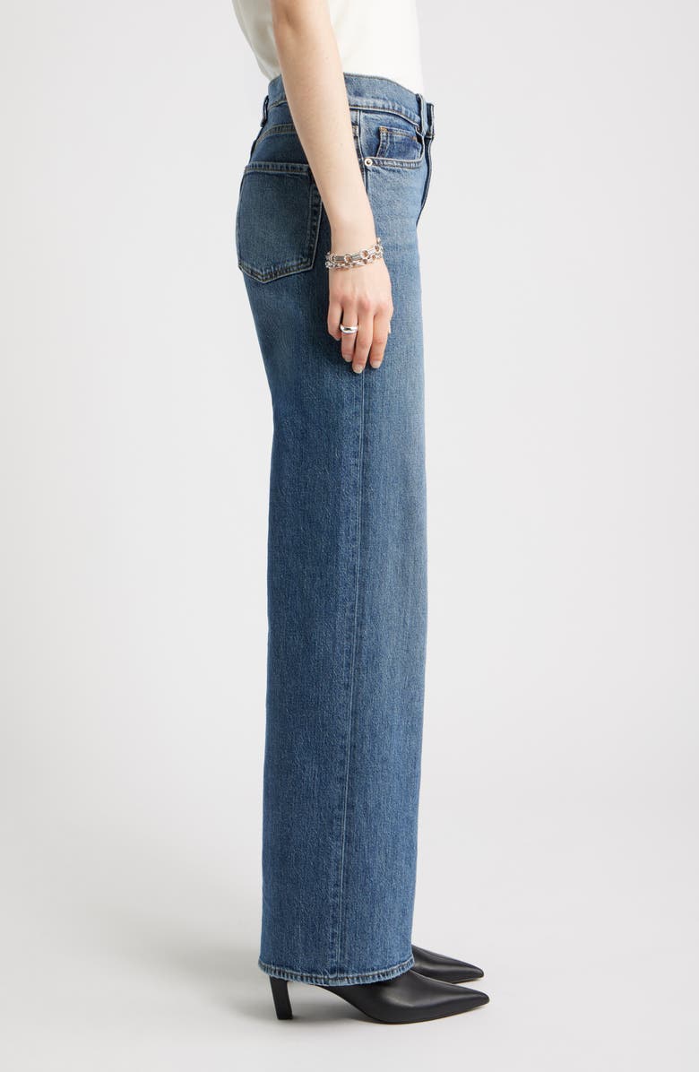 Nordstrom High Waist Wide Leg Jeans, Alternate, color, Mercer Wash