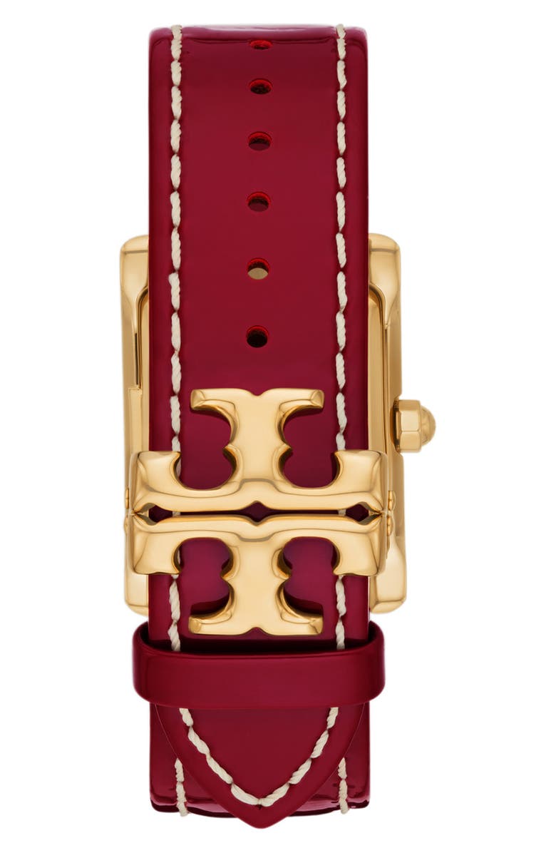 Tory Burch The Eleanor Leather Band Watch, 24.7mm x 33.5mm, Alternate, color, 