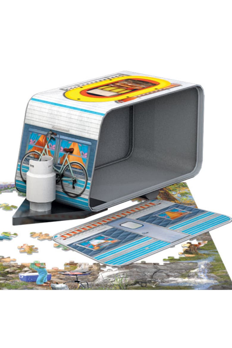 Camping Trailer Tin  550 Piece Puzzle, Alternate, color, Multicolored