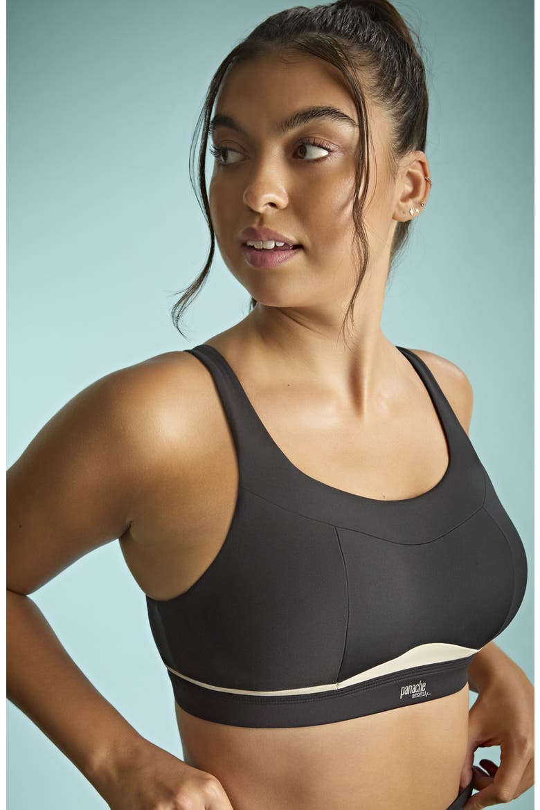 Freedom Full Coverage Unlined Wireless Sports Bra, Alternate, color, BLACK/ CHALK