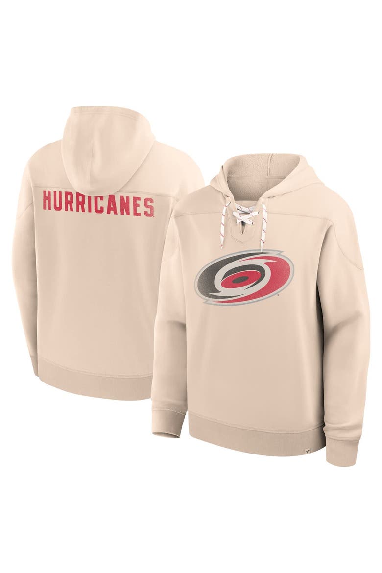 Men's Fanatics Cream Carolina Hurricanes Vintage Hoodie, Main, color, Cream