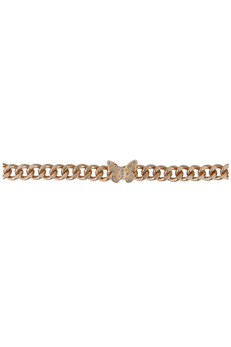 Butterfly Ribbon Curb Chain Necklace, Alternate, color, GOLD