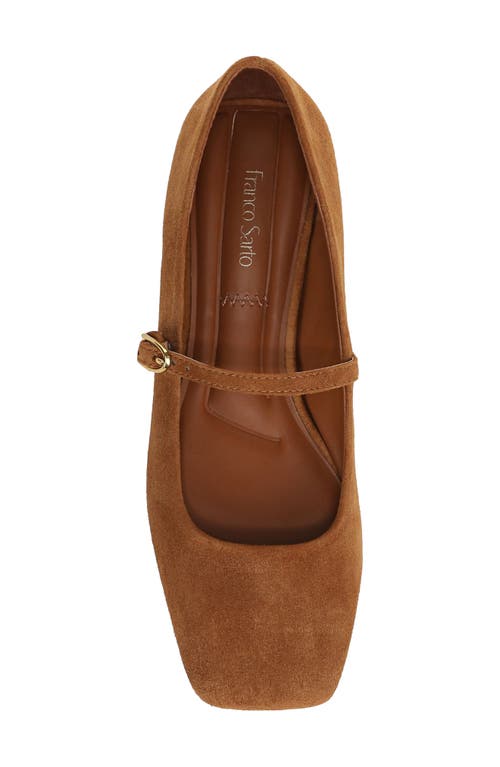Franco Sarto Tinsley Square Toe Mary Jane Flat In Brown