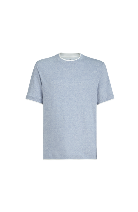 T-shirt with faux-layering