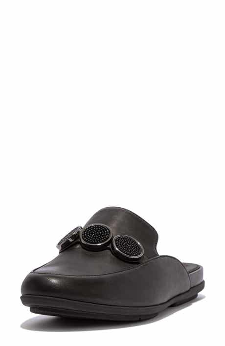 FitFlop Gracie Bead Link Leather Mule Loafer