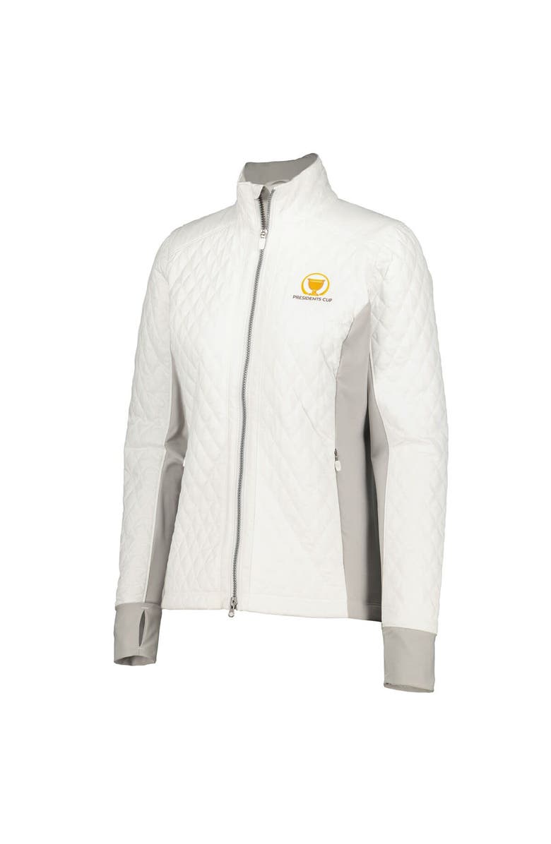 Zero Restriction Women's Zero Restriction White 2024 Presidents Cup Sydney Quilted Full-Zip Jacket, Alternate, color,
