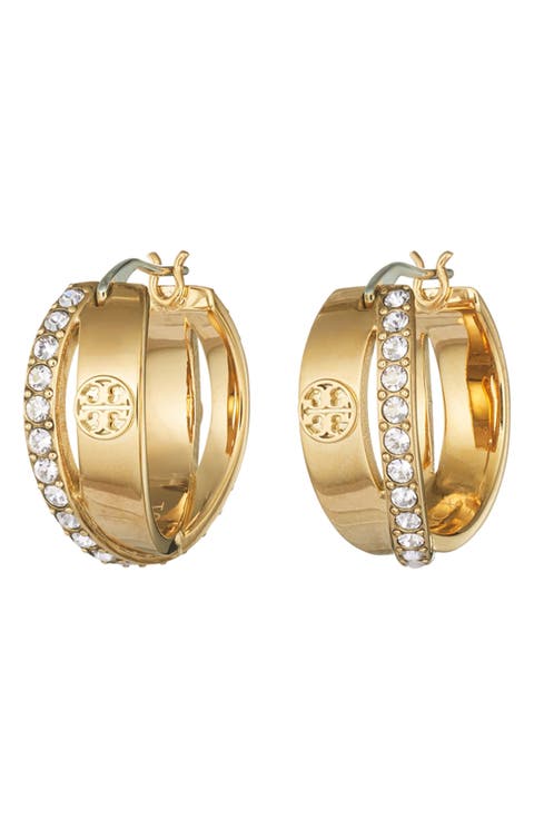 Icon Pavé Double Hoop Earrings