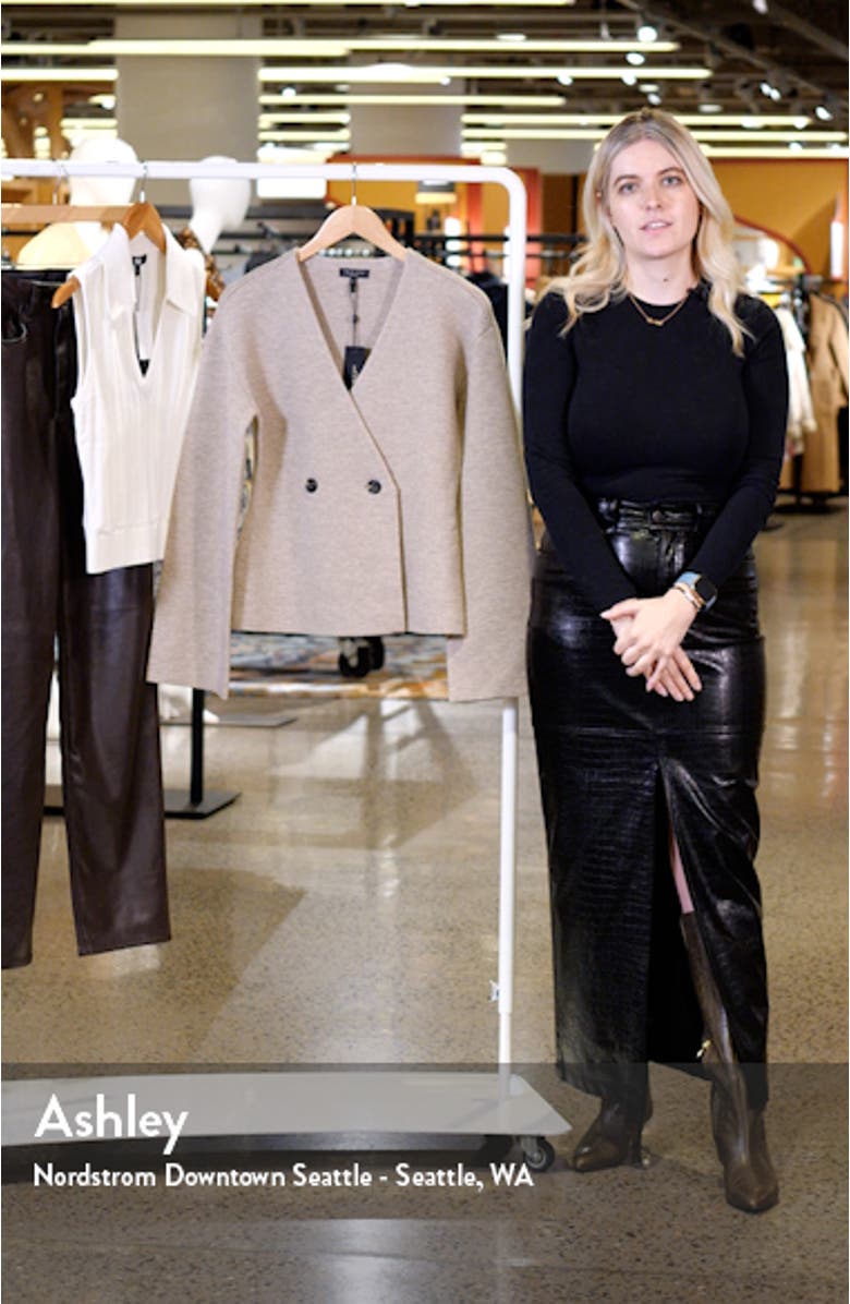 Lori Wool Blend Double Breasted Cardigan, sales video thumbnail