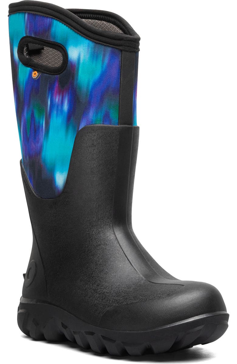 Bogs Classic Seamless Tall Rain Boot, Main, color, Black/ Blue Multi