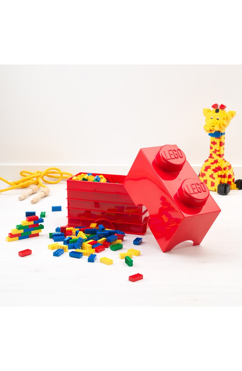 LEGO Storage Brick 2, Bright Red, Alternate, color, Multicolored