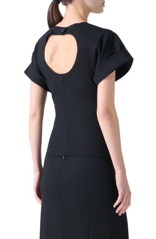 Akris Punto Dot Cutout Back Dolman Sleeve Top