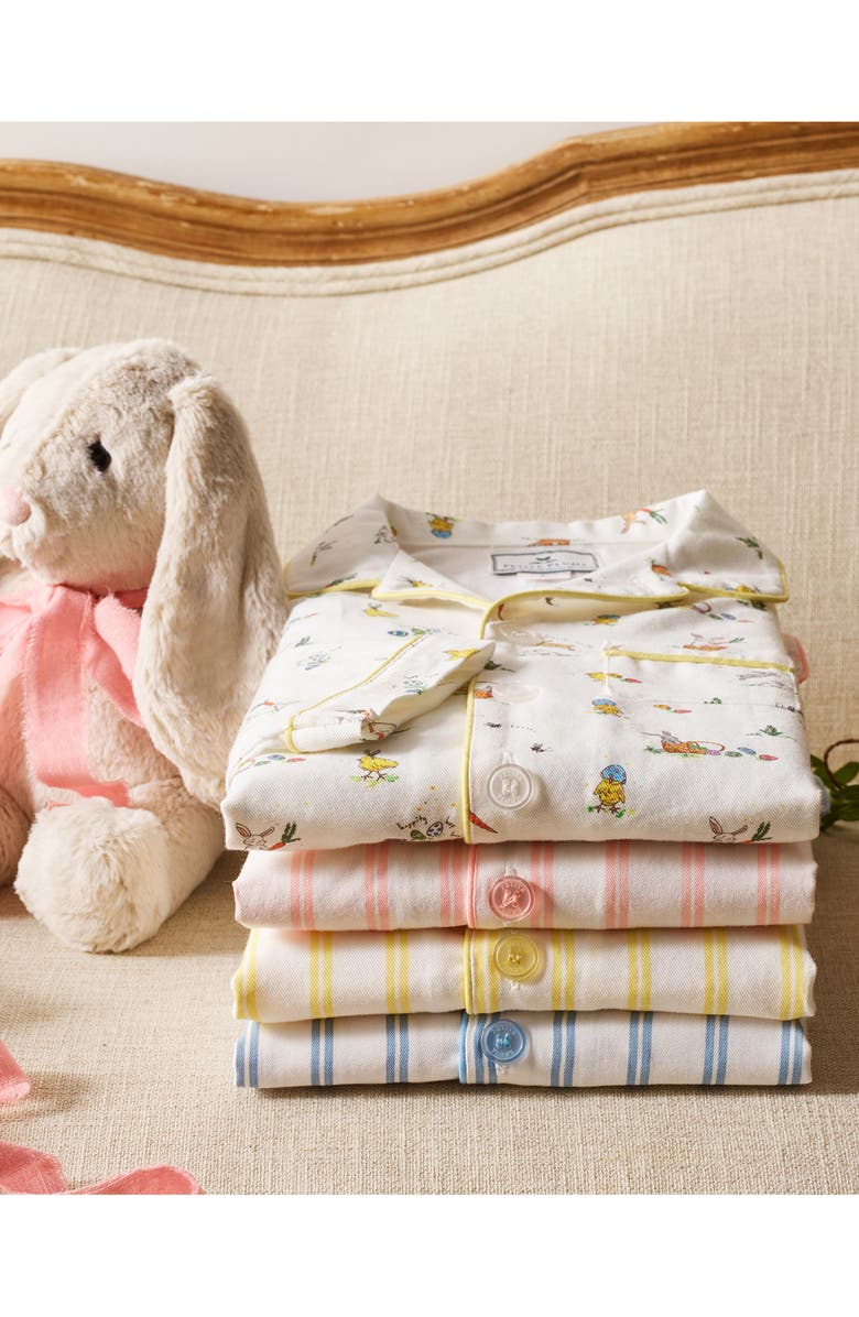 Petite Plume Kids' Stripe Two-Piece Short Pajamas, Alternate, color, 