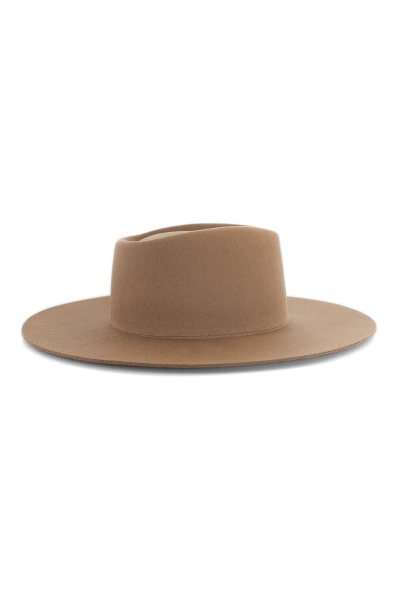 Dakota Wide Brim Felt Hat, Alternate, color, BROWN