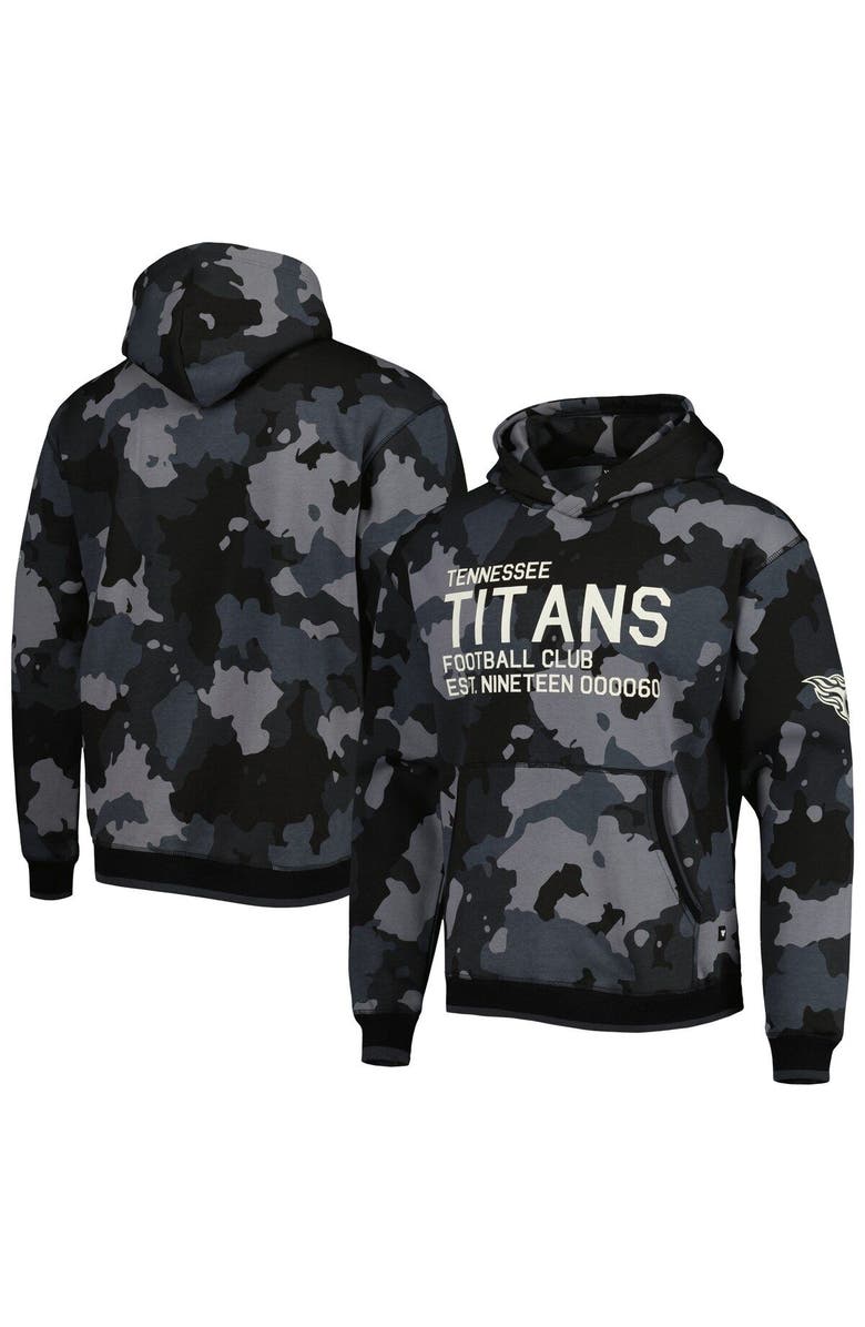 THE WILD COLLECTIVE Men's The Wild Collective Black Tennessee Titans Camo Pullover Hoodie, Main, color, Black