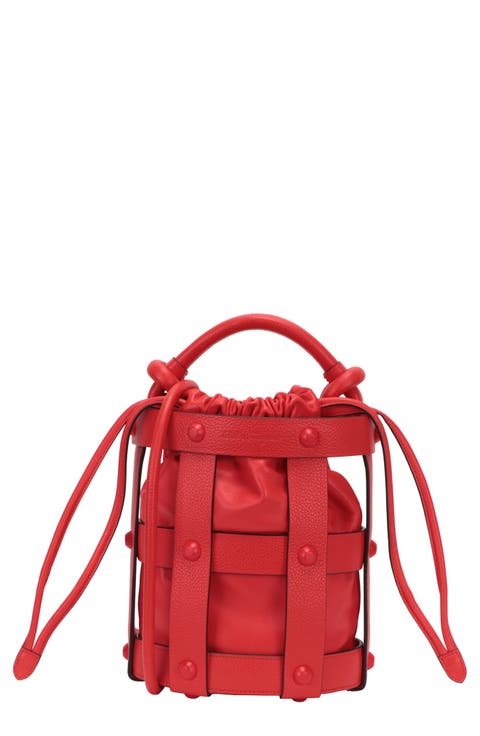 Cage Leather Bucket Bag