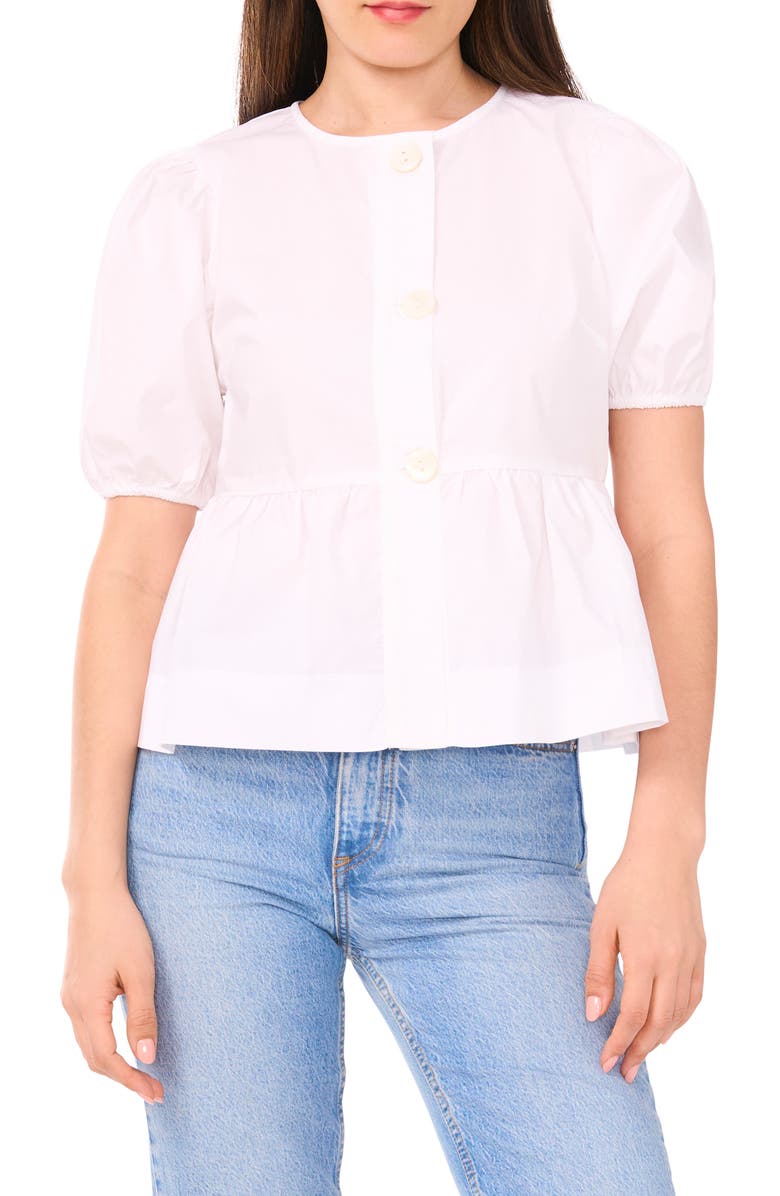 1.STATE Puff Sleeve Peplum Top, Main, color,