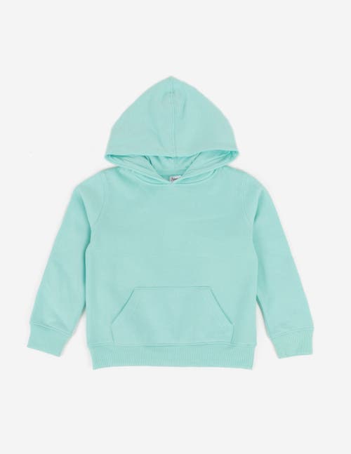 Leveret Kids Pullover Hoodie, Cotton Blend, Kangaroo Pocket, Solid Colors In Green