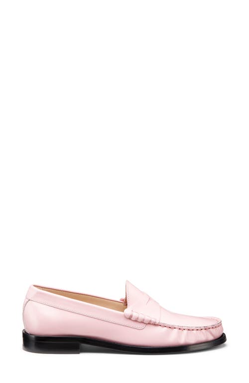 Stuart Weitzman Lottie Penny Loafers In Pink Marshmallow