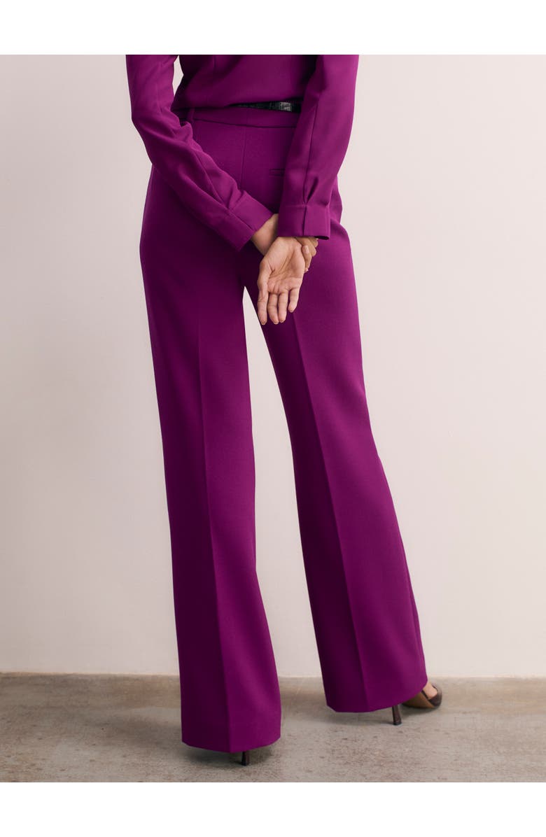 The Fold Alzira Sculpt Crepe Pants, Alternate, color, Purple